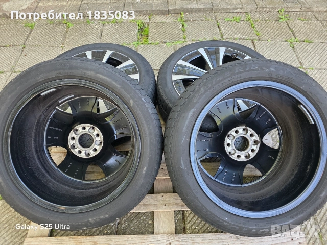 Лети джанти 18ки 5х112 Mercedes + зимни гуми 245/45/18 Pirelli, снимка 10 - Гуми и джанти - 54440938
