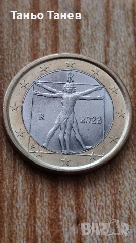 1 Евро Йталия -2023г, снимка 3 - Нумизматика и бонистика - 54531073