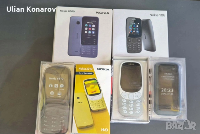 ЧИСТО НОВИ оригинални телефони Nokia 3210 /6300 / 106 DUAL SIM/ 6310/ 2660FLIP
