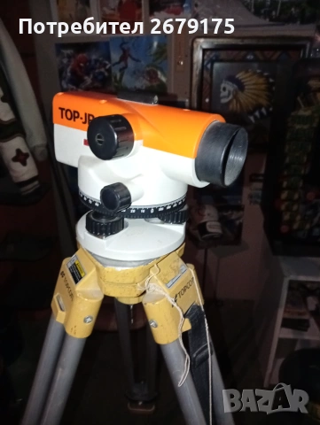 Оптичен нивелир TOP-JR с триножник Topcon и лата, снимка 4 - Измервателни инструменти - 55040953