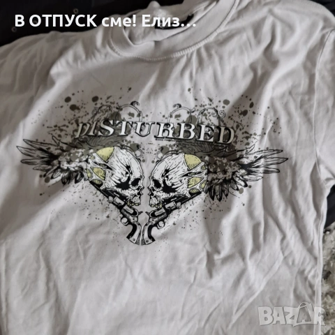 DISTURBED оригинална лиценз Bravado тениска светло сиво-бежова 