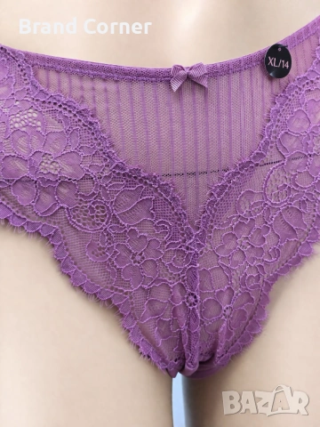 Дамско дантелено долнище Hunkemöller XL в розово-лилав нюанс, снимка 3 - Бельо - 54533263
