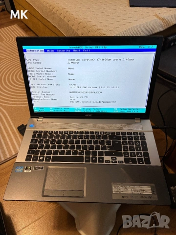 Лаптоп Acer Aspira v3 771 G, снимка 2 - Лаптопи за дома - 54322143