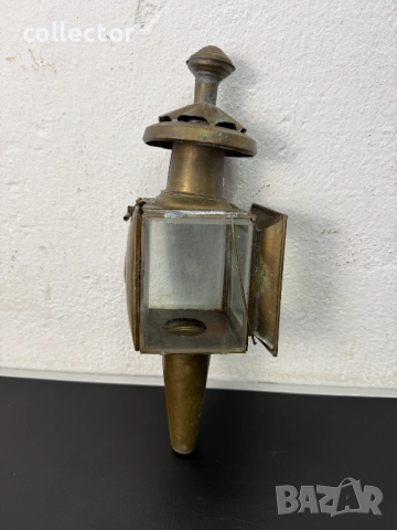 Файтонджийски месингов фенер. №8047, снимка 3 - Други ценни предмети - 54013592