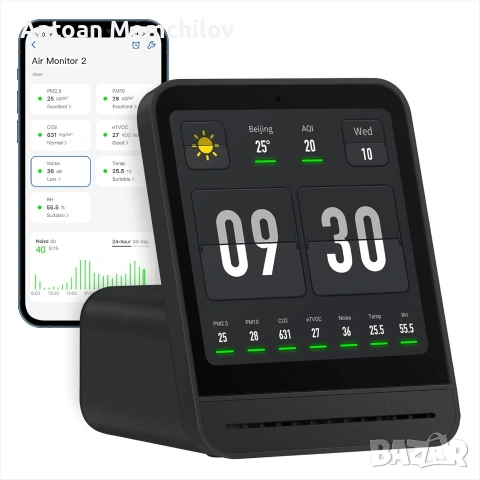 Смарт монитор Qingping Air Monitor 2 за въздух