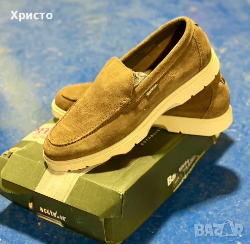 НОВИ!!! Мъжки велурени обувки Barbour Carty Loafer, Taupe Suede,42 (UK 8), снимка 2 - Мокасини - 55567780