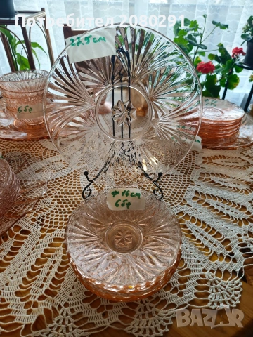 Микс розова стъклария , снимка 3 - Прибори за хранене, готвене и сервиране - 54231265