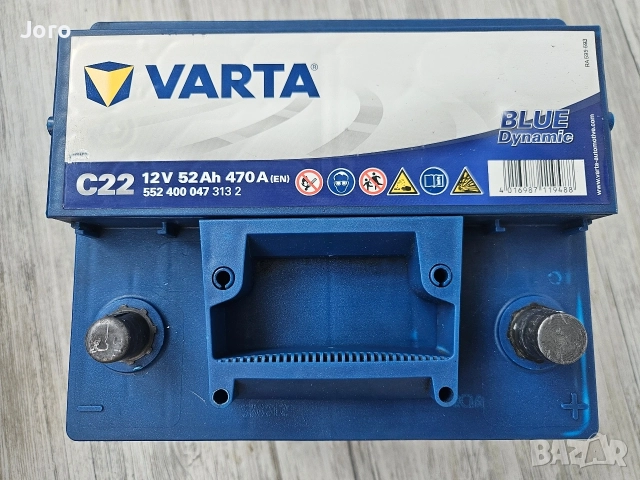 акумулатор varta blue dynamic c 22 12v 52 ah 470 A, снимка 2 - Друга електроника - 55038257