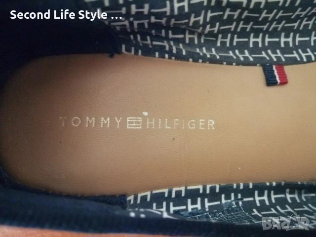 № 39 Tommy Hilfiger оригинални дамски обувки балеринки естествена кожа - велур в син цвят, снимка 8 - Дамски ежедневни обувки - 54854890