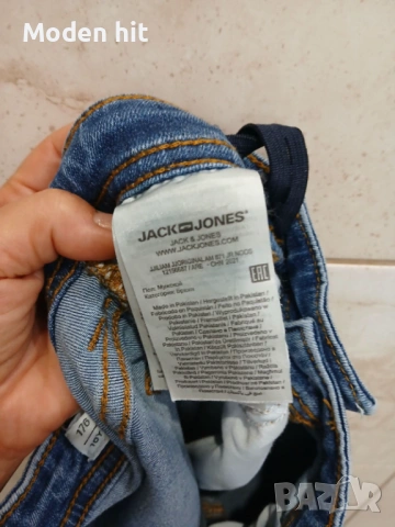 Jack & Jones размер 176 см./16 г. - дънки за тийнеджър/мъж, снимка 10 - Дънки - 54447567
