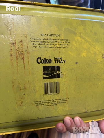 стара винтидж табела поднос на coca cola оригинална , снимка 2 - Колекции - 55261200