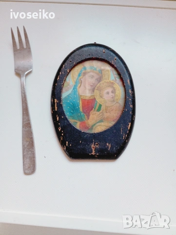 Стара малка икона, снимка 2 - Икони - 54608412