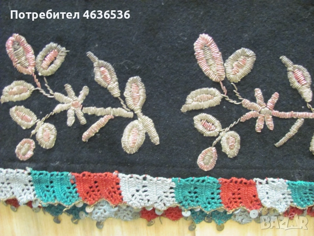 19век женска носия ,златна и сребърна сърма, снимка 5 - Антикварни и старинни предмети - 54039943