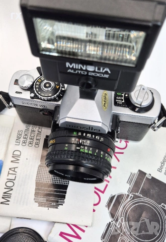 Minolta XG 9 с MD Rokkor 50mm f/1.7 , снимка 2 - Фотоапарати - 54665600