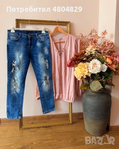 ZARA Дънков аутфит + Подарък стилна риза, снимка 12 - Дънки - 54762715