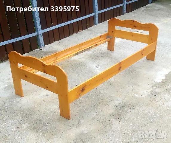 Дървена рамка за легло от масивно дърво - 3 броя, снимка 4 - Спални и легла - 55377468