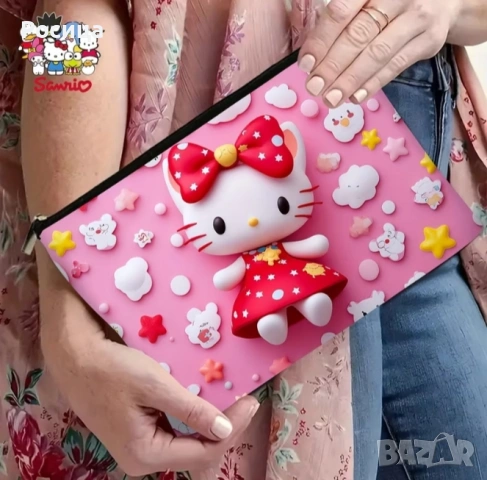 Несесер Hello Kitty за грим,  за моливи, за козметика