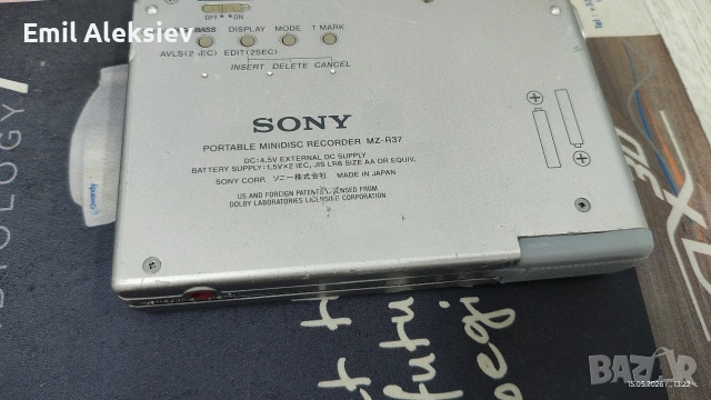 Sony MZ-R37 Сони мини диск , снимка 5 - Ресийвъри, усилватели, смесителни пултове - 54562875