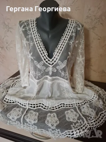 Дамска дантелена туника, снимка 2 - Туники - 51076732