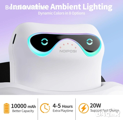 Noiposi 10000mAh батерия Каишка за глава за Meta Quest 3s/3/Quest 2, снимка 5 - Други игри и конзоли - 53986012