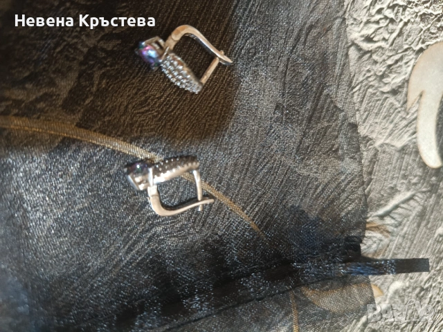 Сребърни обеци, снимка 3 - Обеци - 54902421