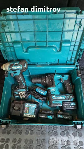 MAKITA HR166DSMJ, ударен гайковерт Makita TD110DSME - 10.8V Li-Ion, фенер Makita ML103, 10.8V - 12V 