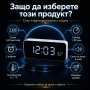 Луксозен електронен часовник с големи цифри дигитален с аларма, снимка 6