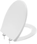 Нова Бяла тоалетна седалка Soft Close UF универсална O Shape антибактериална за баня wc, снимка 1