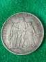 Сребърна монета 10 франка Франция 1970 година 53756, снимка 6