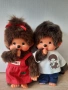 Лот кукли Мончичи (Monchhichi) – Винтидж момиче и Ново момче (Оригинал), снимка 1
