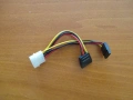 Кабел преходник Molex към 2хSATA, снимка 2