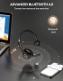 Нова слушалка Bluetooth хендсфри TECKNET за работа, кол център, шофьори, 15 м обхват, снимка 4