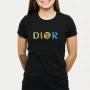 DIOR Дамски тениски с къс ръкав XS-4XL черна тениска Диор, снимка 2