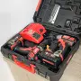 НОВ комплект Milwaukee M18 ударен гайковерт и винтоверт с 2 батерии 4Ah, зарядно и куфар, снимка 2