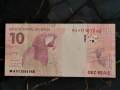 Банкнота - Бразилия - 10 реала UNC | 2010г., снимка 2
