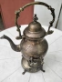 Посребрен чайник с поставка, снимка 1