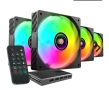 Mars Gaming MF-SI4KIT – Комплект 4×120 mm ARGB вентилатора с HUB и дистанционно – Чисто нов, снимка 2