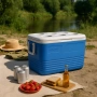 Хладилна кутия Atlantic 60L, пасивна, синя, с поставки за чаши, снимка 4