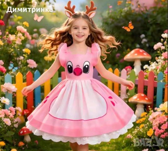 Оригинална рокля на Стич , снимка 8 - Детски рокли и поли - 52813896