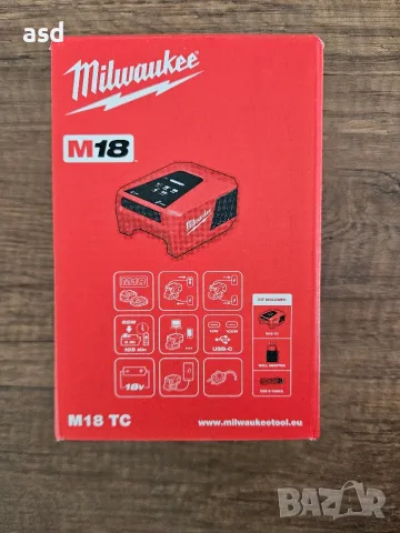 Мини зарядно устройство Milwaukee M18TC-0 M18, 18 V, 2.5 А, USB-C, снимка 9 - Други инструменти - 55436767
