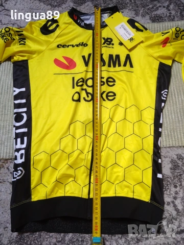 Visma Lease a Bike Midlayer Вело Джърси M, снимка 5 - Спортни дрехи, екипи - 55126032