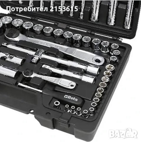 Beta бета 903e гедоре / гидория 1/4" и 1/2" 98 части камъни комплект, снимка 5 - Куфари с инструменти - 55605457