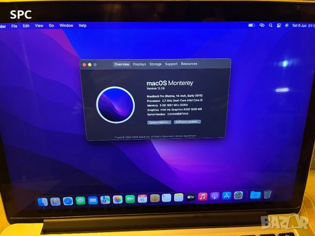Mac book pro 13 intel iris , снимка 4 - Лаптопи за дома - 54586060