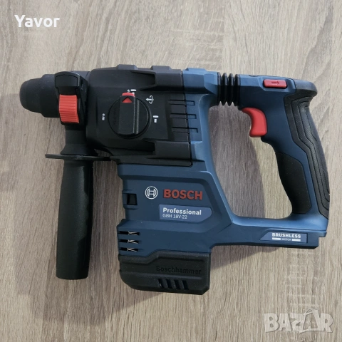 Безчетков акумулаторен перфоратор Bosch GBH 18V-22, SDS, без батерия и зарядно, снимка 3 - Перфоратори - 53990268