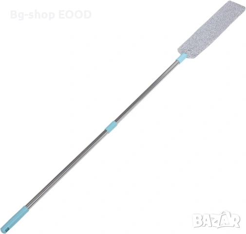 Четка за прах с разтегателна дръжка, сива/сребриста, регулируем размер до 130 см, снимка 3 - Други стоки за дома - 54189533