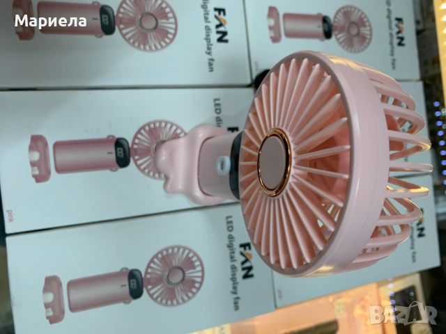 Вентилатор, 5 скорости, LED, Преносим, Type-C зареждане, с кабел за зареждане, снимка 8 - Други стоки за дома - 54076779