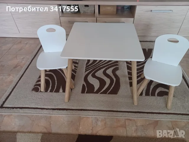 Детска масичка и две столчета, снимка 2 - Мебели за детската стая - 55415789