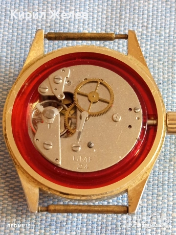 Стар механичен часовник UMF RUHLA позлатен за КОЛЕКЦИЯ 51773, снимка 5 - Антикварни и старинни предмети - 54119447