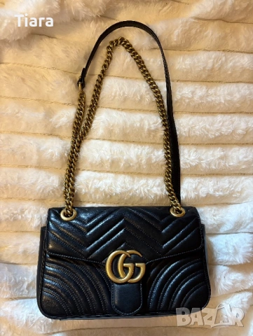 Оригинална Gucci GG Marmont – Черна естествена кожа