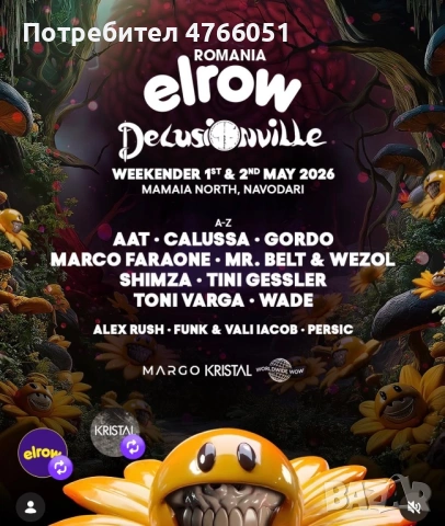 3 VIP билета - ELROW, Mamaia North, Romania